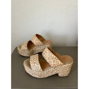 Castañer Raffia Platform Sandals - 37